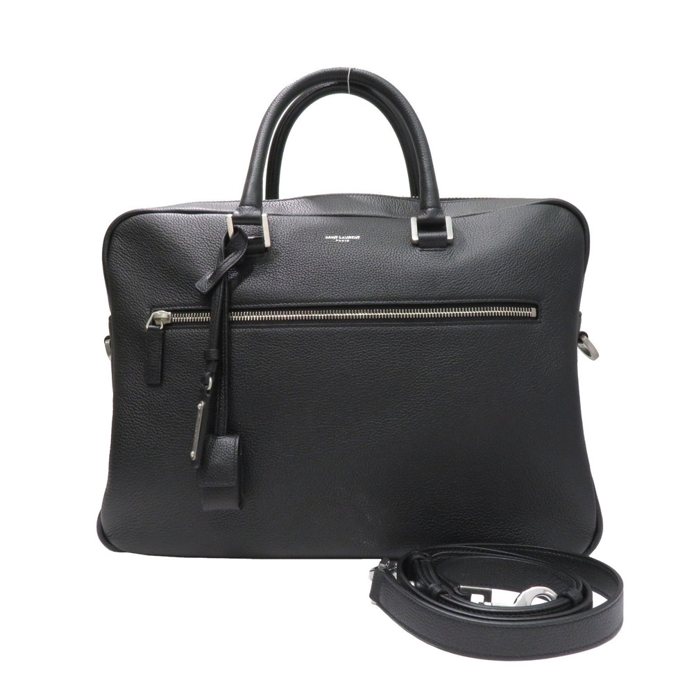 Saint Laurent Sac Du Jour Shoulder Bag Leather Black